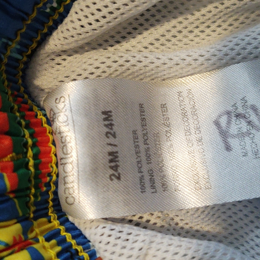 Toddler Lined Candlesticks Swim Trunks - Sz. 24 Mo. - Picture 4 of 5